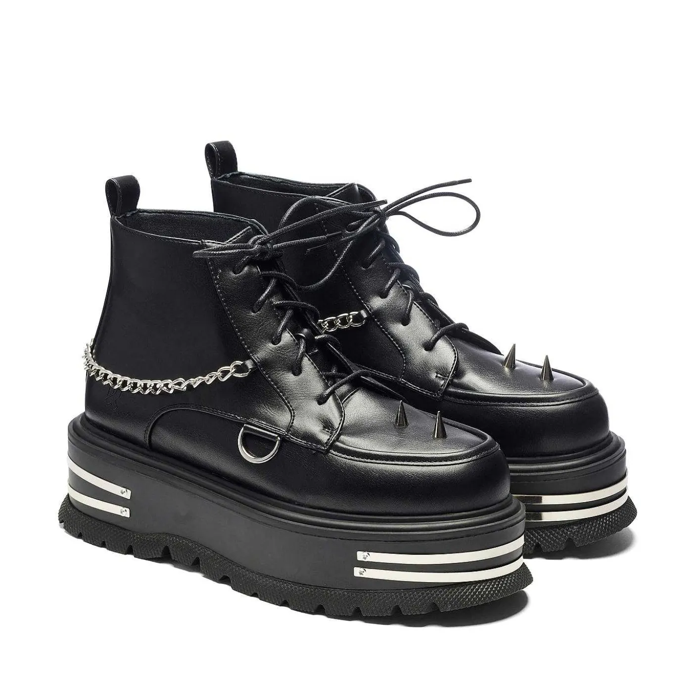 Damskie KOI footwear Buty Do Kostki^Buty Grunge The Silence Platform - Czarne