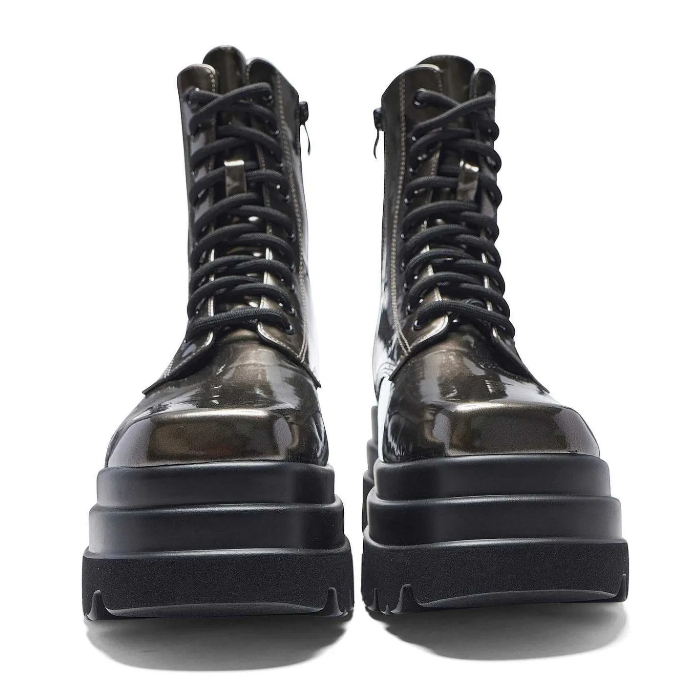 Damskie KOI footwear Buty Platformowe^Buty Na Platformie Deathwatch Trident Statyczna Szarosc