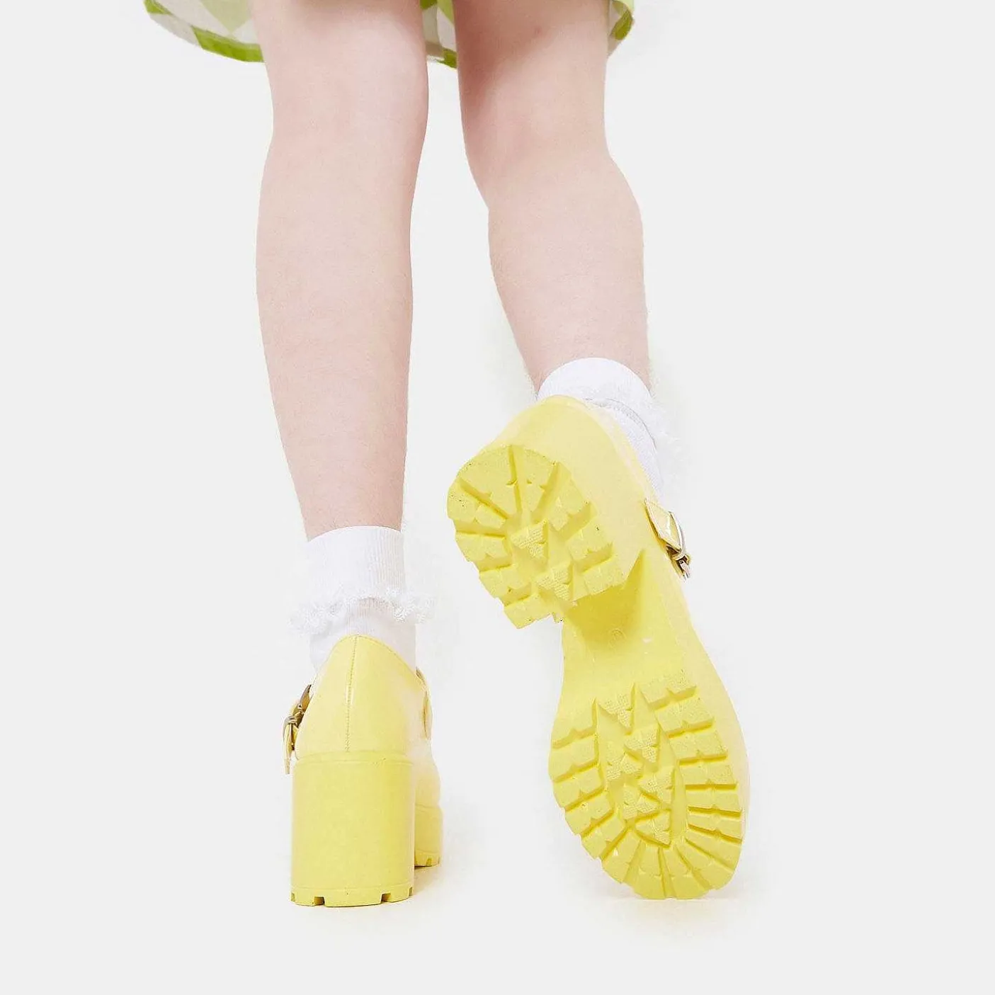 Damskie KOI footwear Mary Janes Na Obcasie^Buty Tira Mary Jane „Sunshine Yellow Edition"