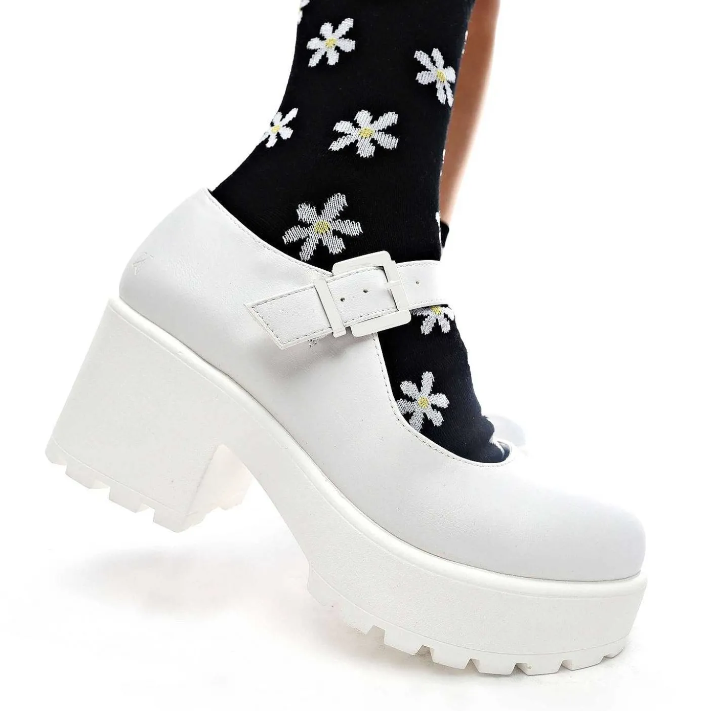 Damskie KOI footwear Maryjane^Buty Tira Mary Jane „White Washout Edition"