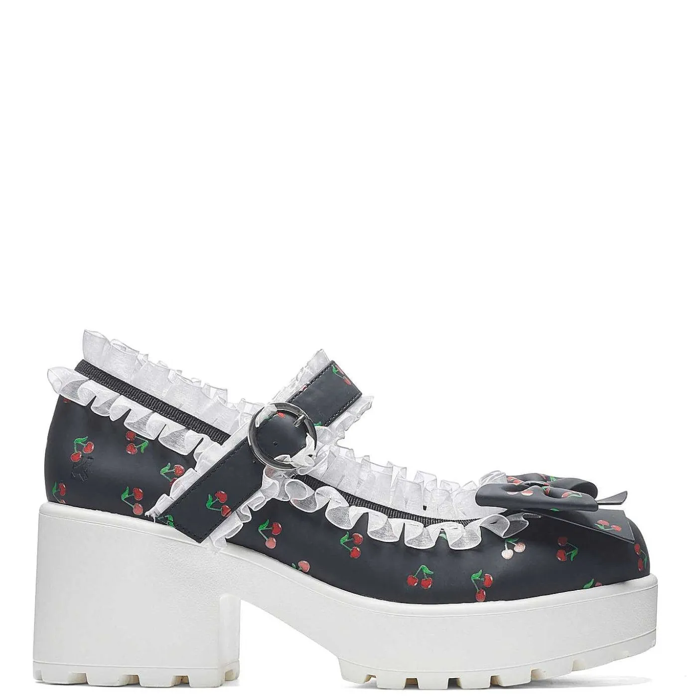 Damskie KOI footwear Czarnej Mary Janes^Buty Tira Mary Janes „Black Cherry Bakewell Edition"