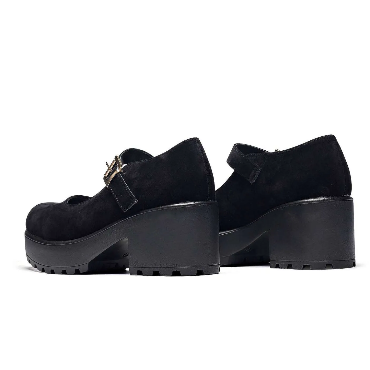 Damskie KOI footwear Mary Janes Na Obcasie^Czarne Buty Mary Jane Na Grubej Platformie