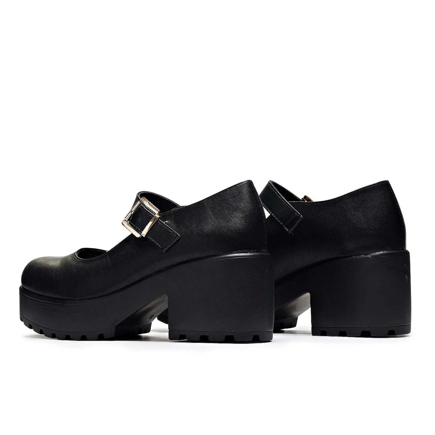 Damskie KOI footwear Czarnej Mary Janes^Czarne Buty Mary Jane Na Grubej Platformie