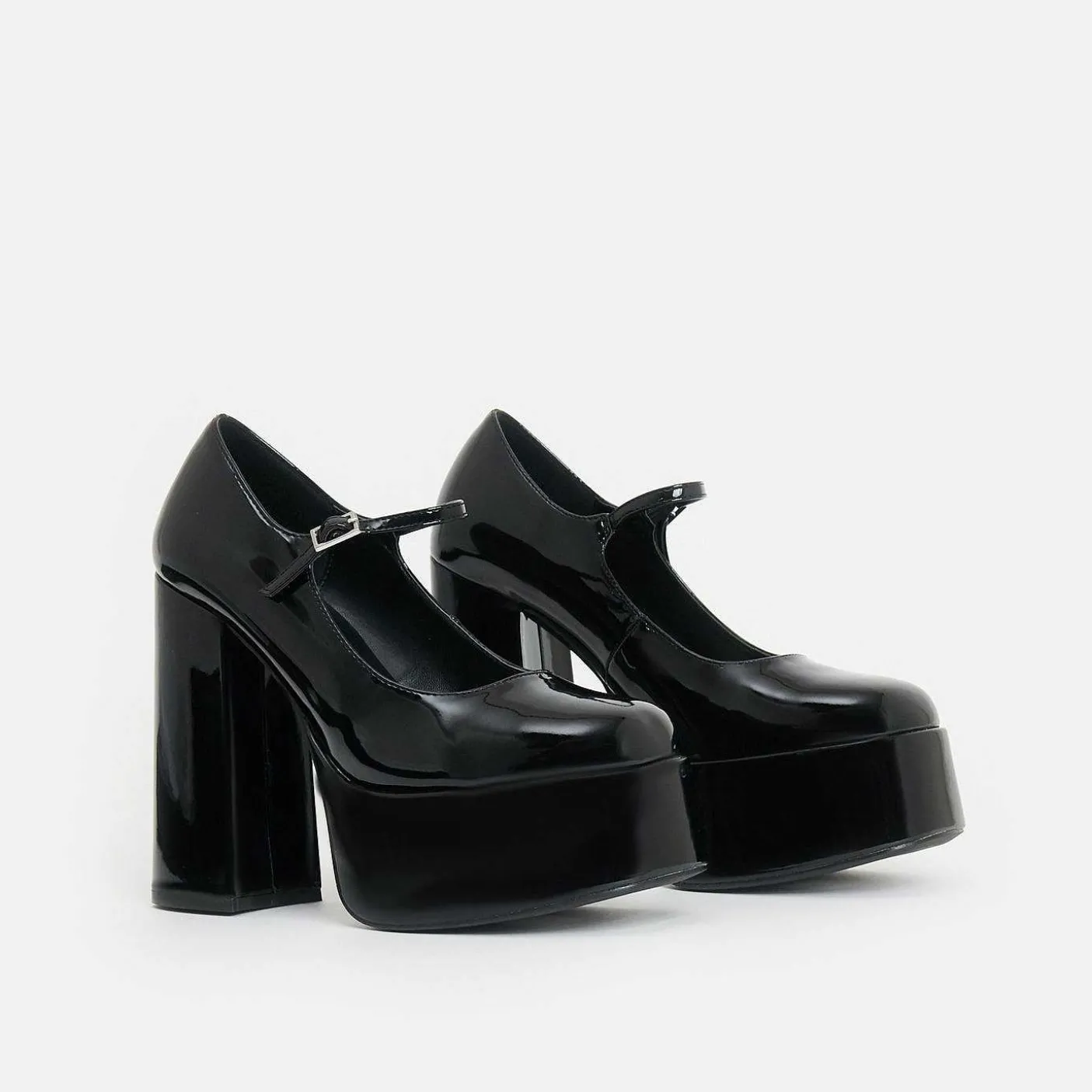 Damskie KOI footwear Szpilki Na Platformie^Czarne Lakierowane Szpilki Na Platformie W Kolorze Darkbloom