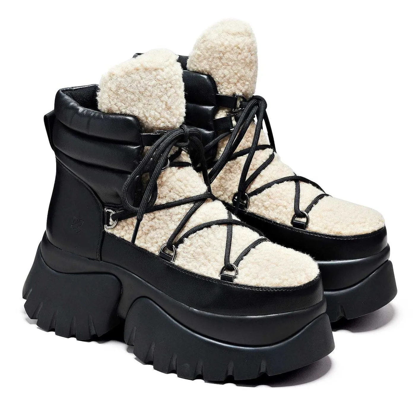 Damskie KOI footwear Buty Platformowe^Kremowe Puszyste Buty Zimowe Vilun | Buty Sniegowe I Zimowe | Obuwie Koi