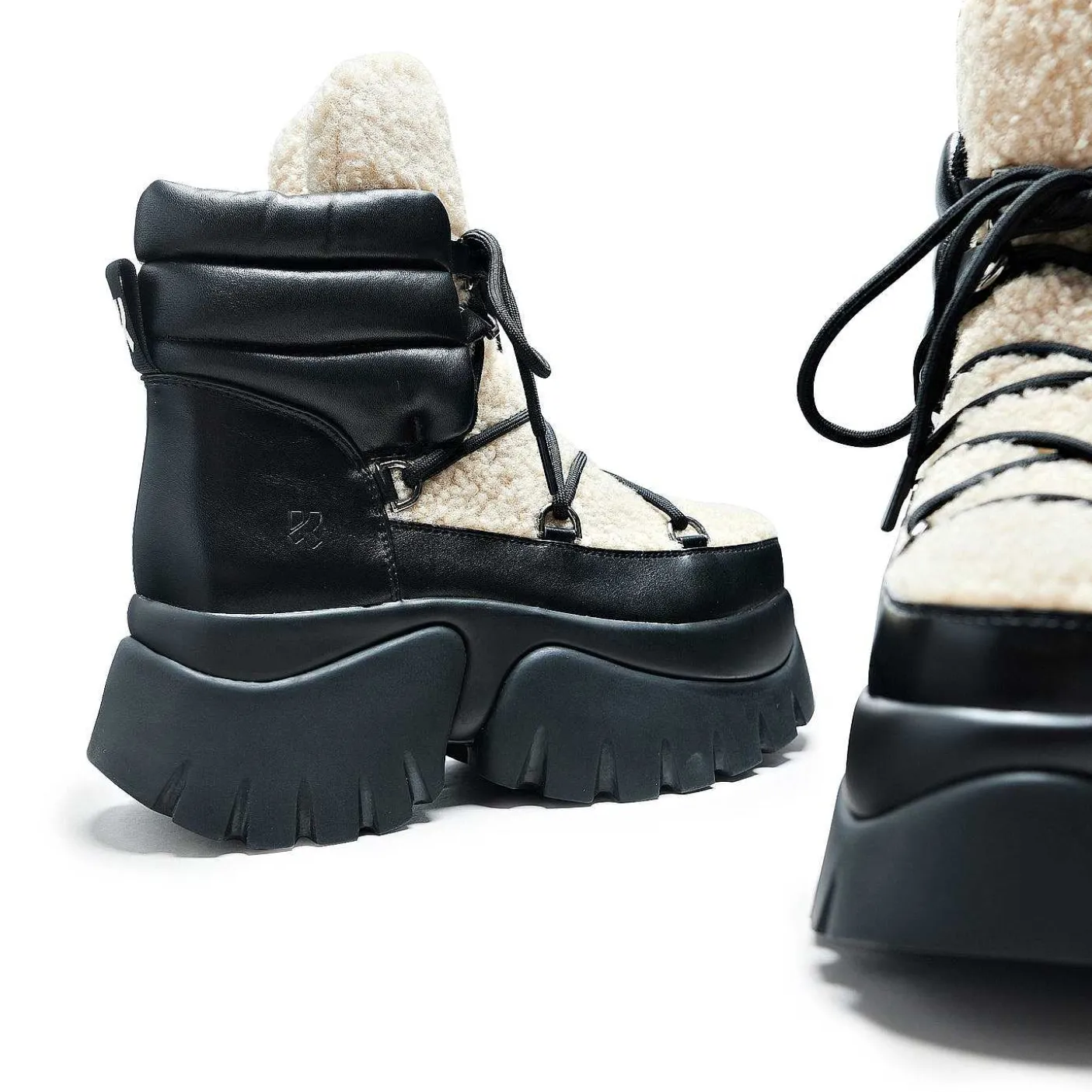 Damskie KOI footwear Buty Platformowe^Kremowe Puszyste Buty Zimowe Vilun | Buty Sniegowe I Zimowe | Obuwie Koi