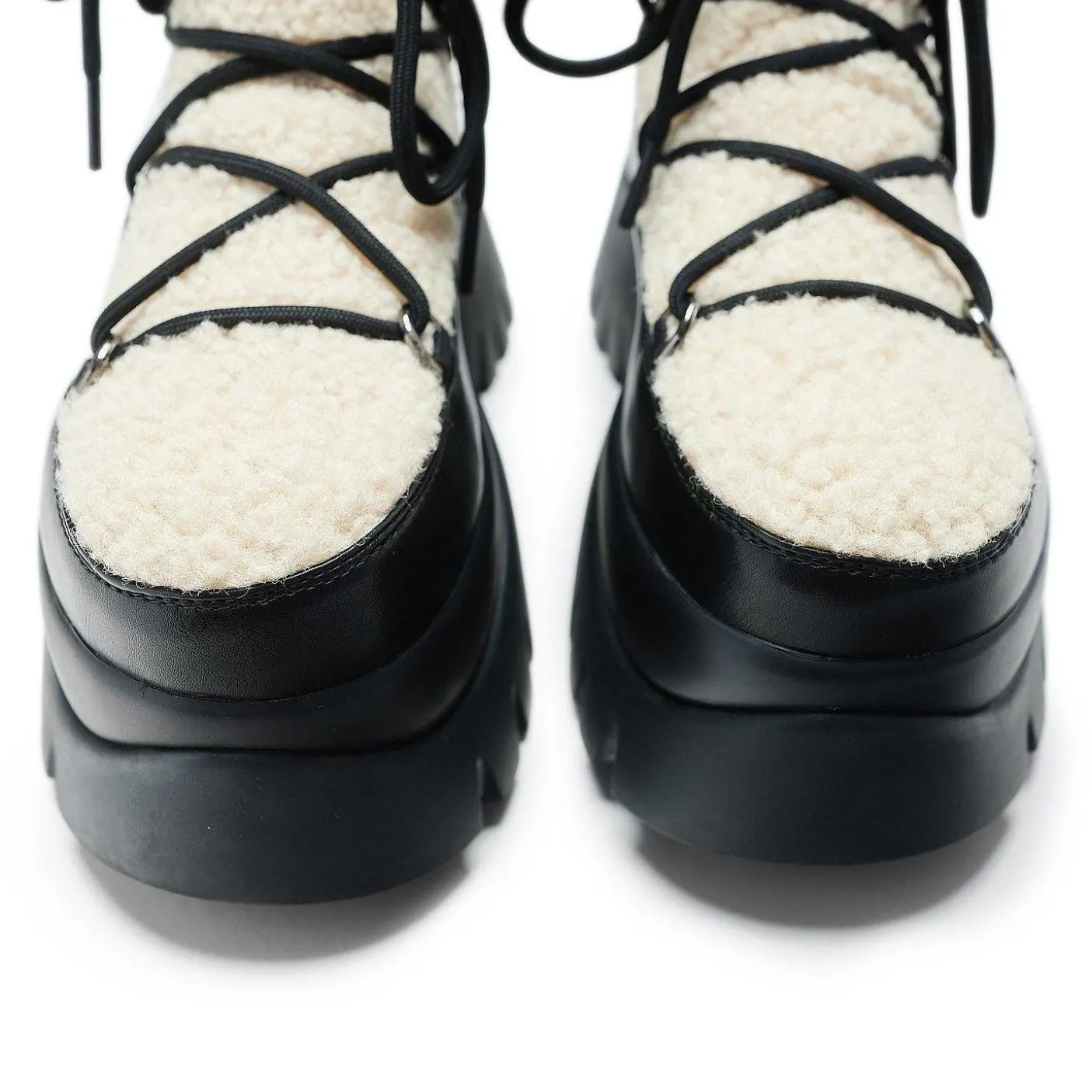 Damskie KOI footwear Buty Platformowe^Kremowe Puszyste Buty Zimowe Vilun | Buty Sniegowe I Zimowe | Obuwie Koi