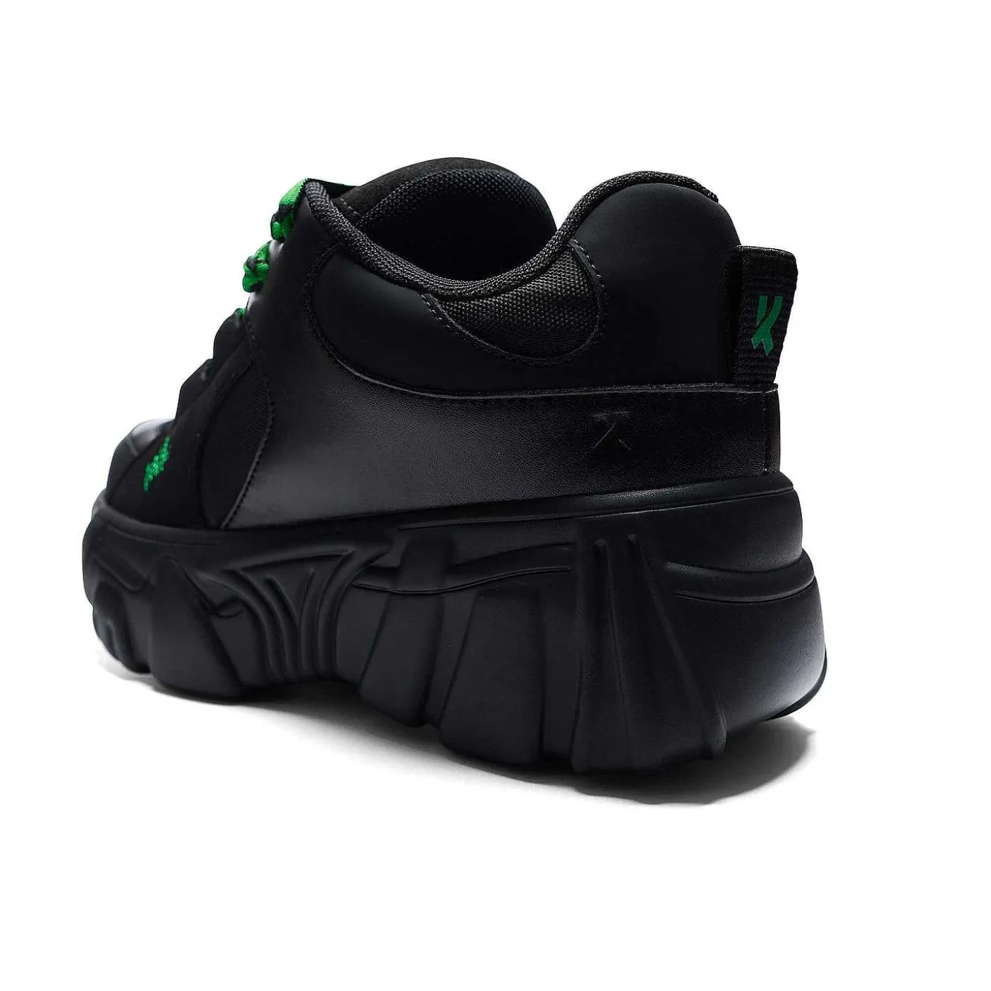 Męskie KOI footwear Grube Tenisówki^Męskie Buty Sportowe Na Grubej Podeszwie Ricta Flip Zielona Koronka