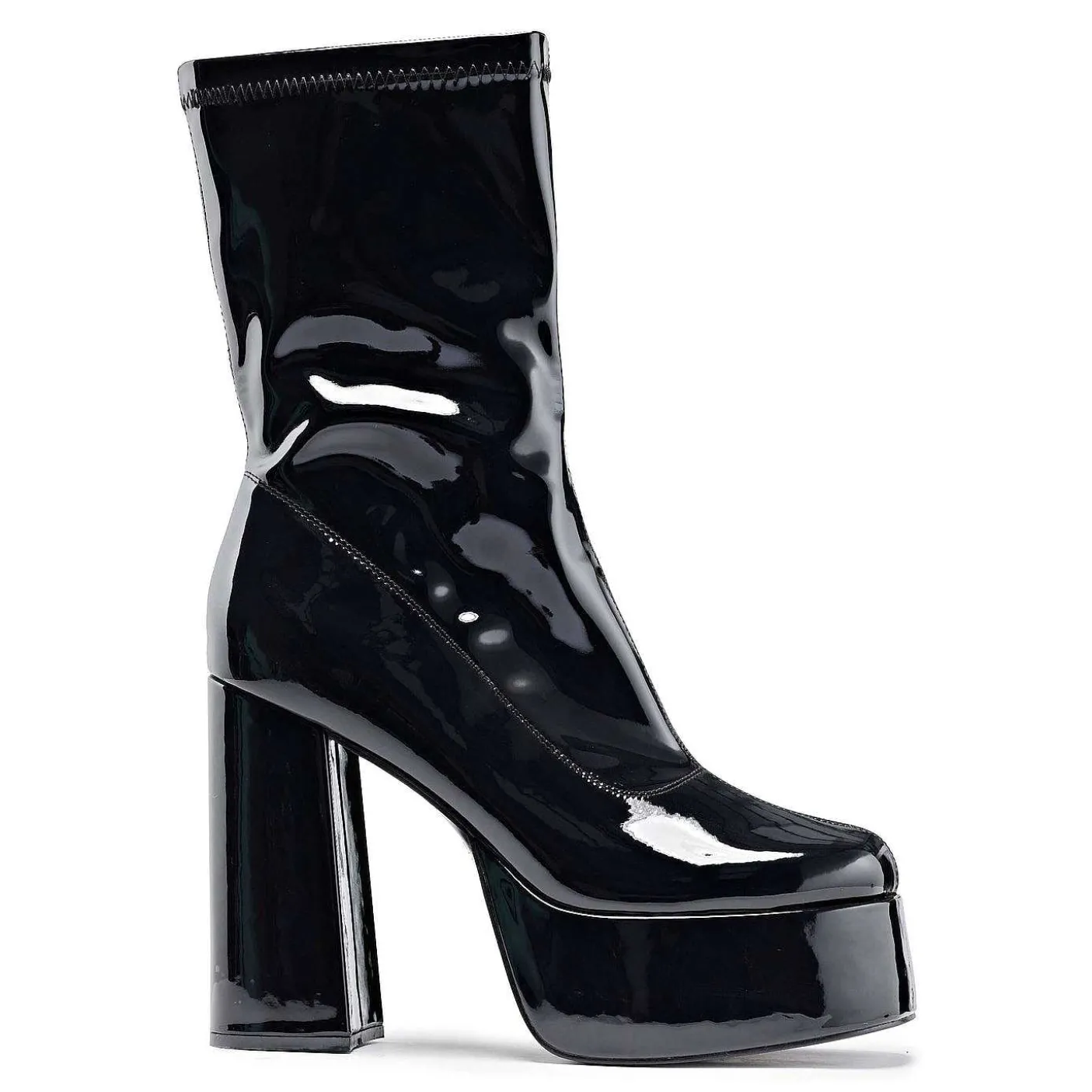 Męskie KOI footwear Buty Na Obcasie^Męskie Czarne Buty Na Obcasie Z Lakierowana Platforma Delano