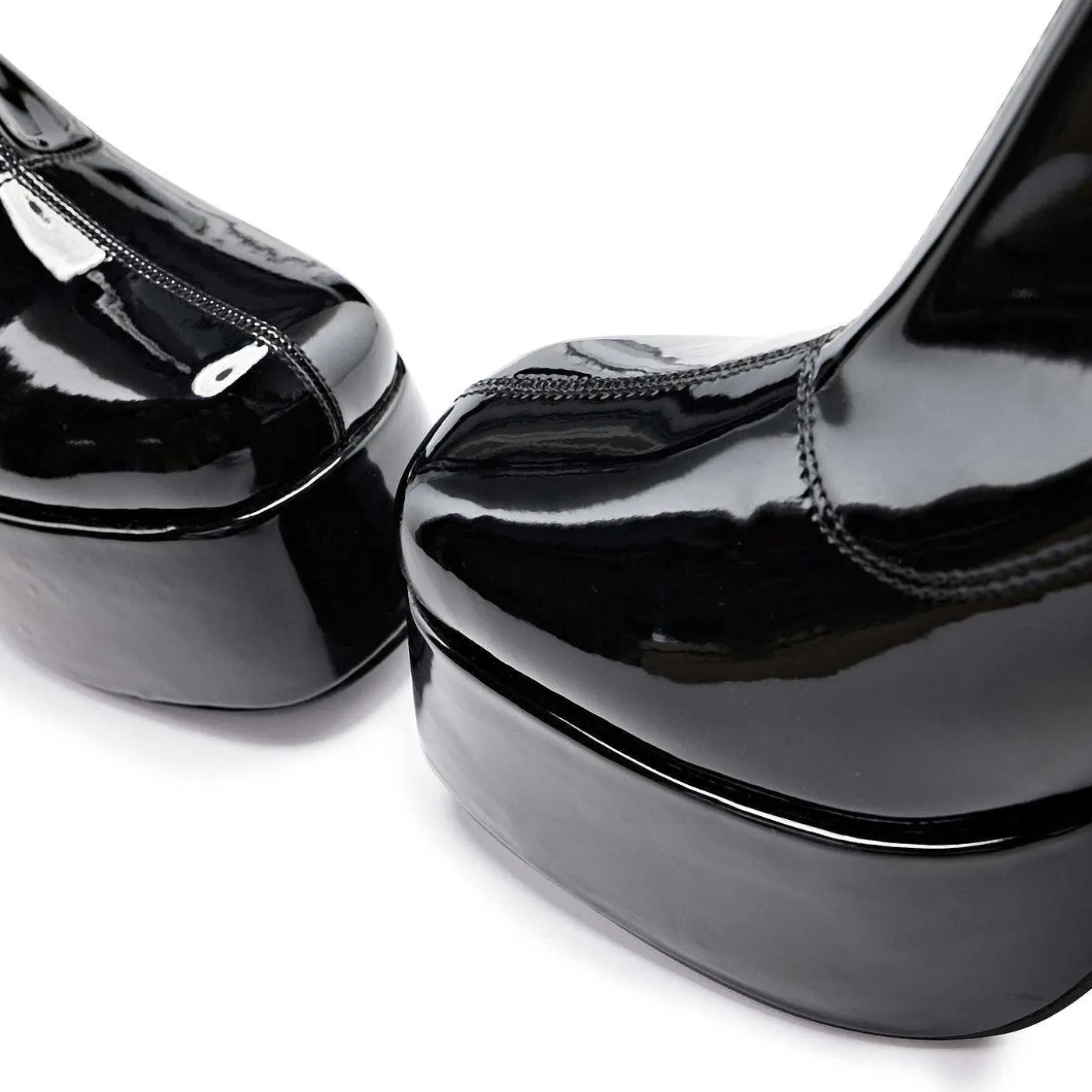 Męskie KOI footwear Buty Na Obcasie^Męskie Czarne Buty Na Obcasie Z Lakierowana Platforma Delano
