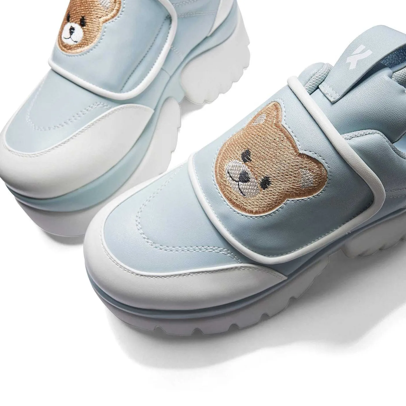 Damskie KOI footwear Grube Tenisówki^Niebieskie Buty Sportowe Na Platformie Vilun Teddy Sura