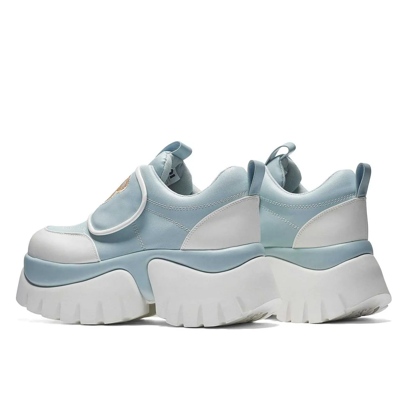 Damskie KOI footwear Grube Tenisówki^Niebieskie Buty Sportowe Na Platformie Vilun Teddy Sura