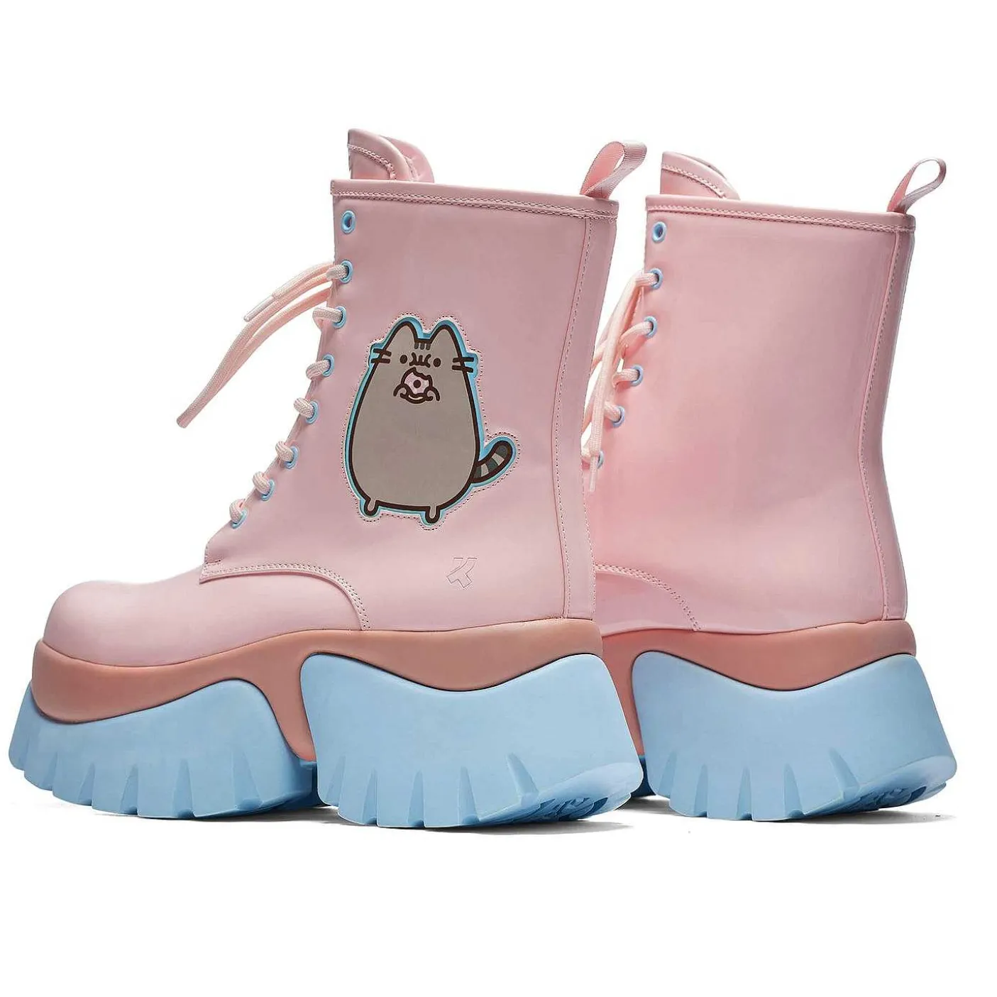 Damskie KOI footwear Buty Platformowe^Pastelowe Lakierowane Buty Pusheen Donuts