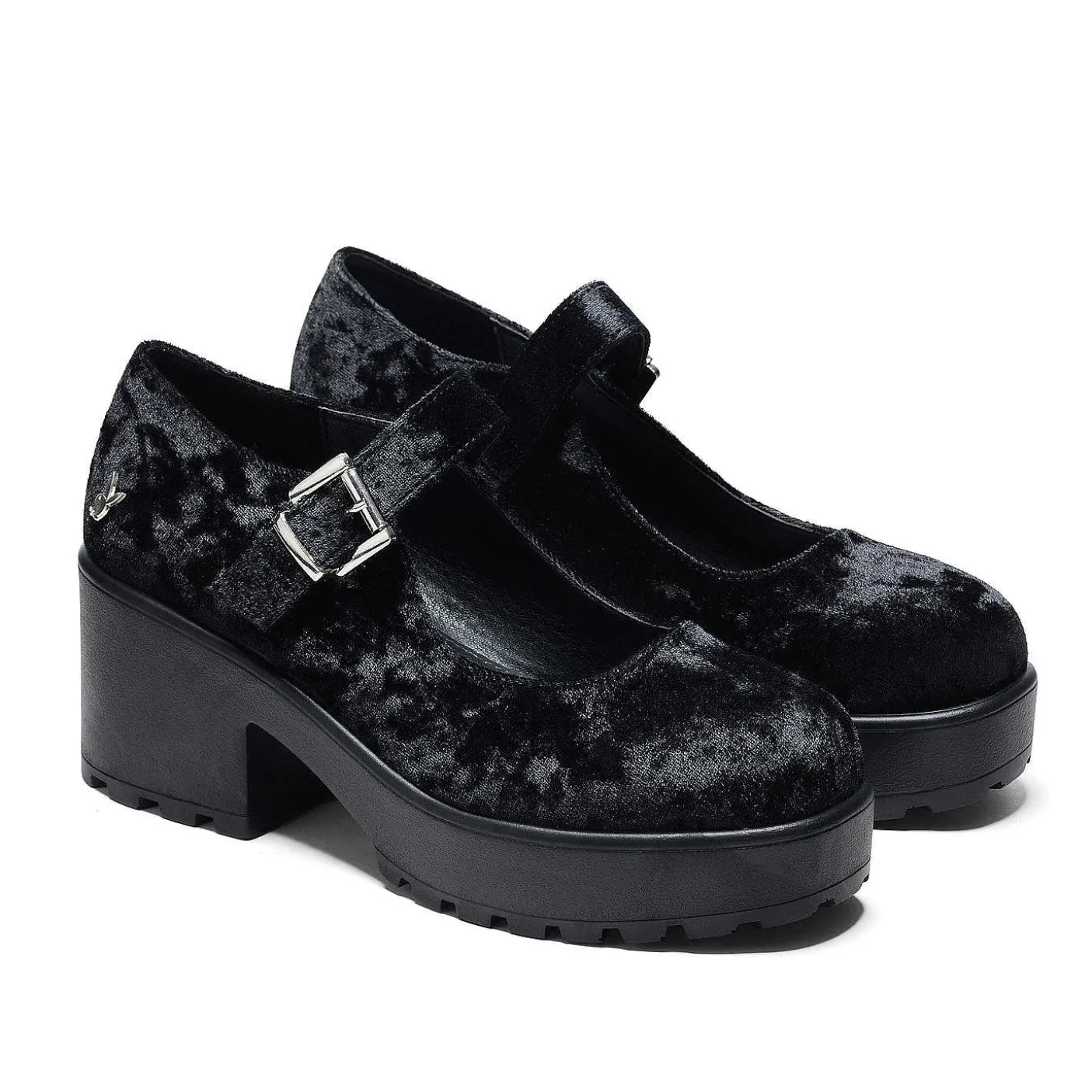 Damskie KOI footwear Mary Janes Na Obcasie^Tira Playboy Mary Janes „Dark Vigilante Edition" | Playboya X Koi