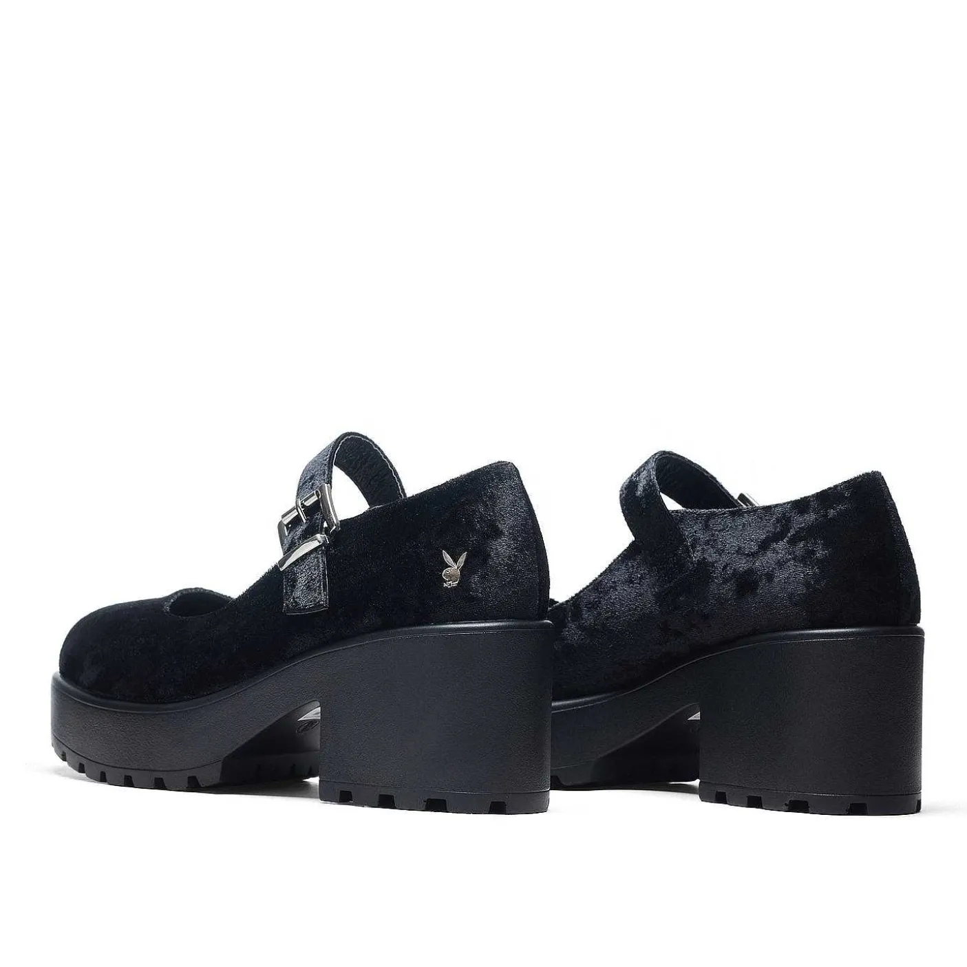 Damskie KOI footwear Mary Janes Na Obcasie^Tira Playboy Mary Janes „Dark Vigilante Edition" | Playboya X Koi