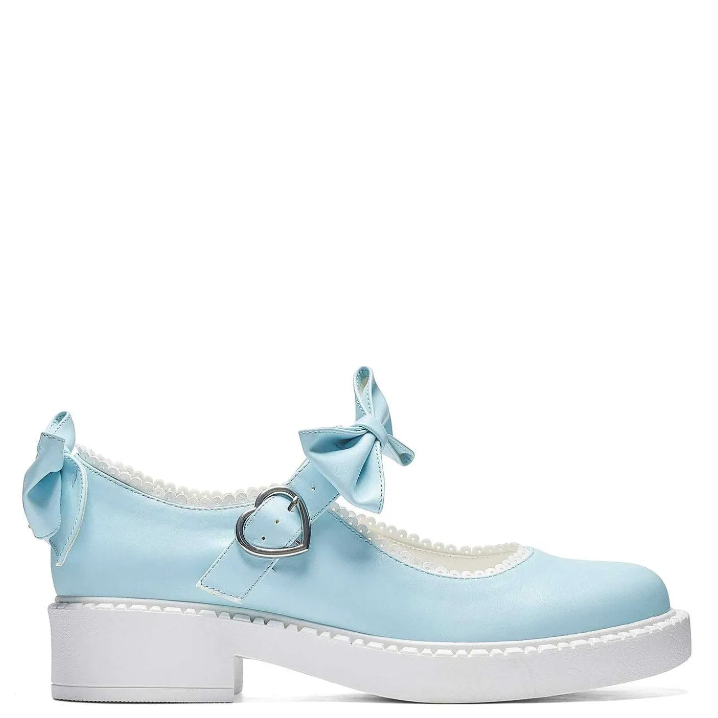 Damskie KOI footwear Plaska Mary Janes^Wrozka Koronkowa Serwetka Mary Janes - Baby Blue